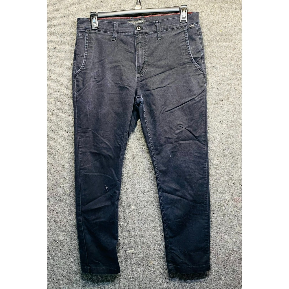 Vans Men's Authentic Chino Pants Black Casual Stretch Straight/Slim Fit 34x30